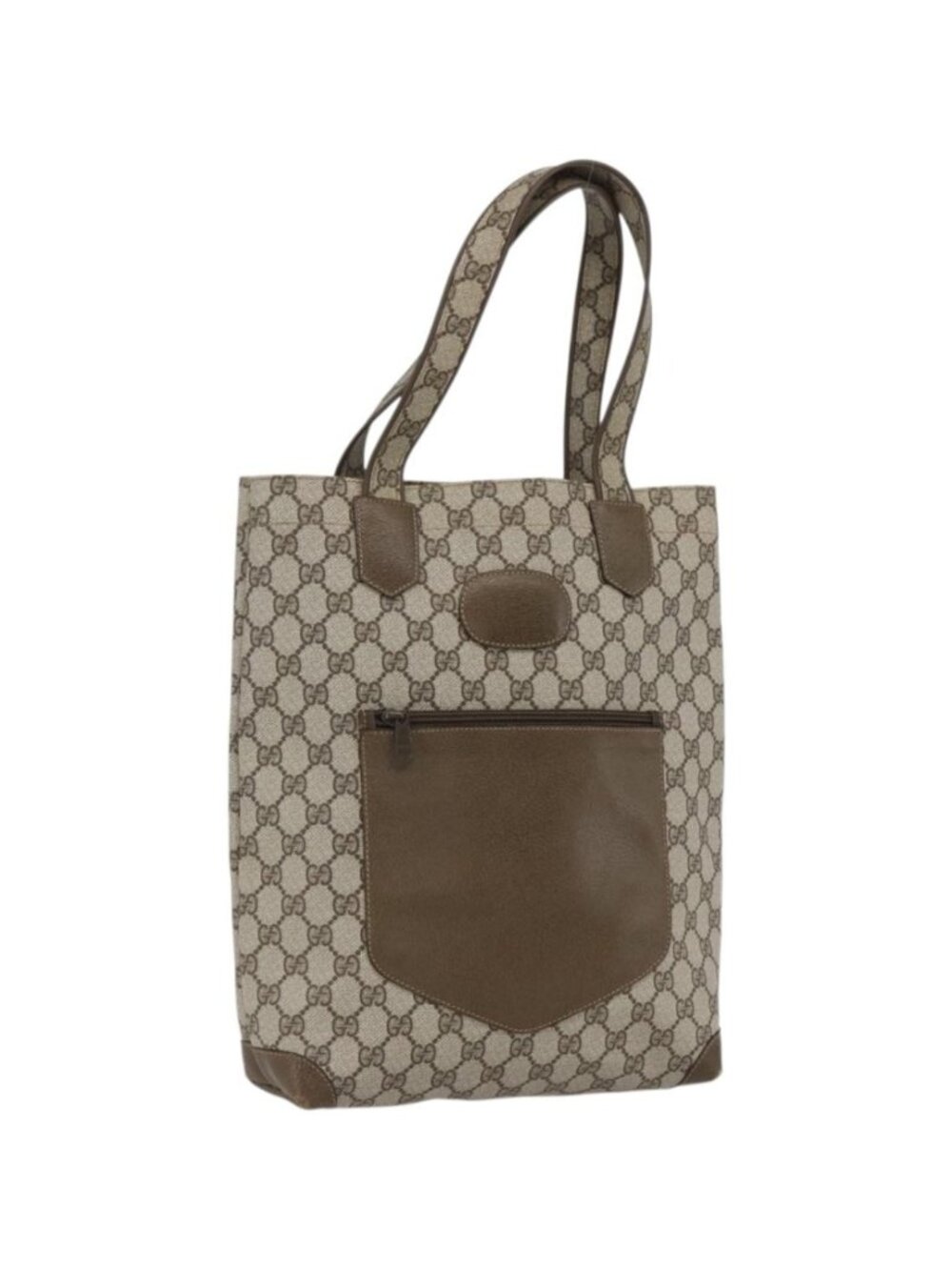 GUCCI GG Supreme Tote Bag PVC Beige Gold 002 103 1301